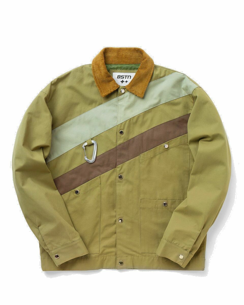 Photo: Bstn Brand Workwear Warm Up Jacket Green - Mens - Denim Jackets/Overshirts