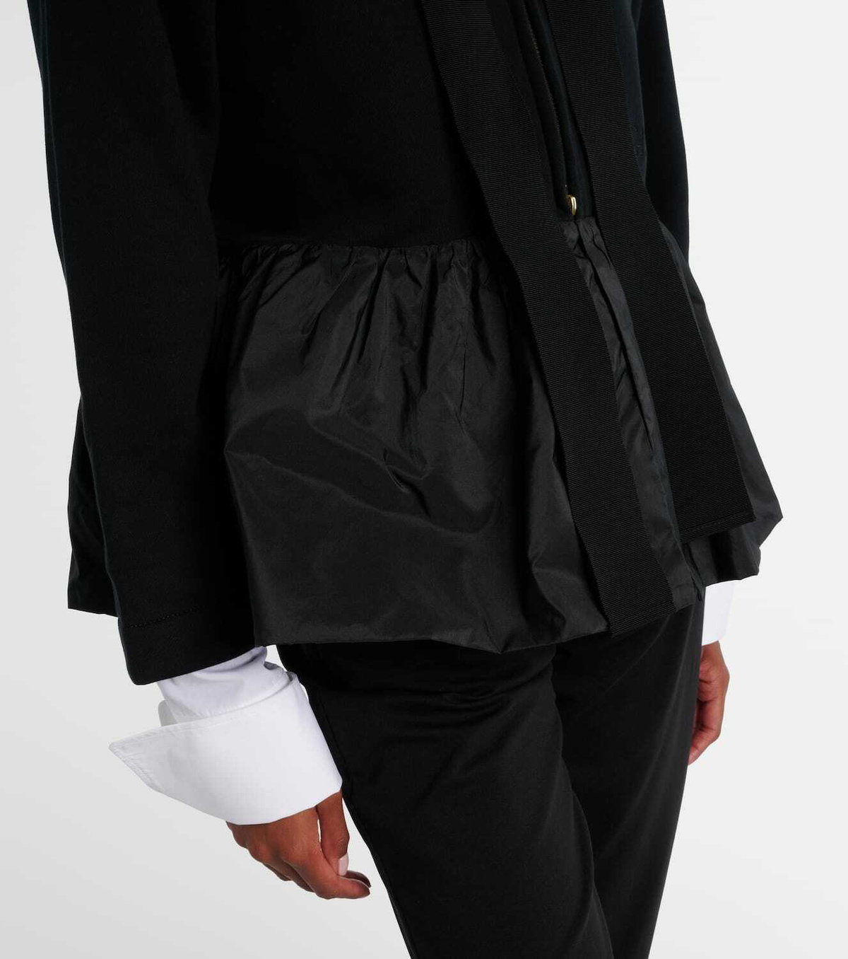 Patou Faille-trimmed cotton jersey zip-up hoodie