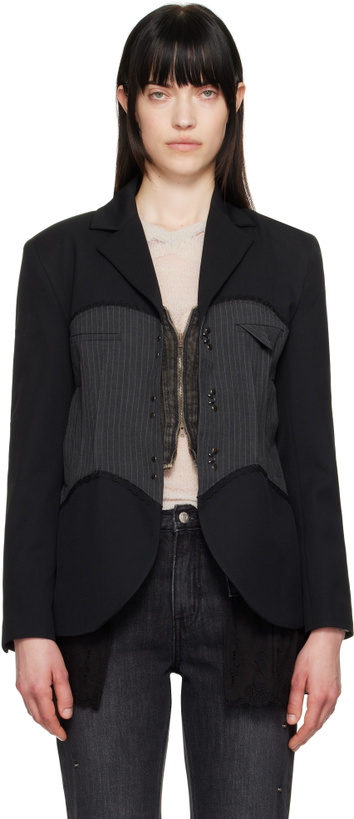 Photo: Andersson Bell Black Corset Inserted Blazer