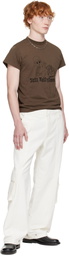 Still Kelly White Cotton Canvas Cargo Pants