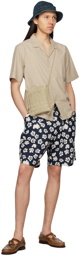 Universal Works Navy Floral Shorts
