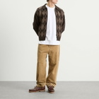 thisisneverthat Men's Argyle Zip Knit Cardigan in Brown