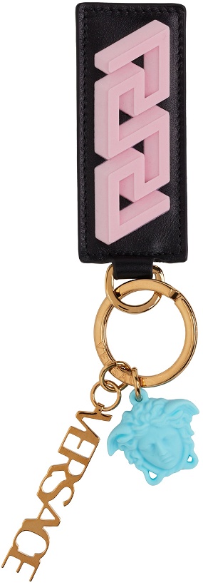 Photo: Versace Pink & Black 'La Greca' Keychain
