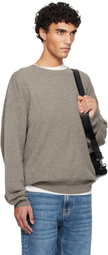 Fear of God ESSENTIALS Brown Holiday Waffle Crewneck 90s Sweater