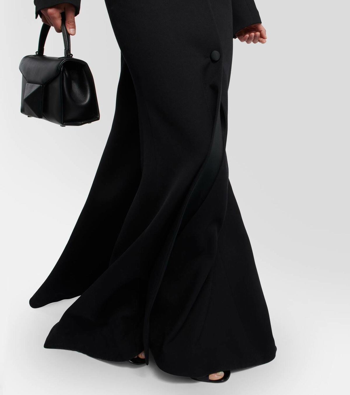 Valentino Shawl-collar wool gown