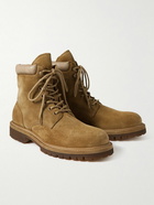 Officine Creative - Boss Leather-Trimmed Suede Boots - Neutrals