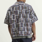 Beams Plus Men's Patchwork Madras Cabana Shirt in Navy