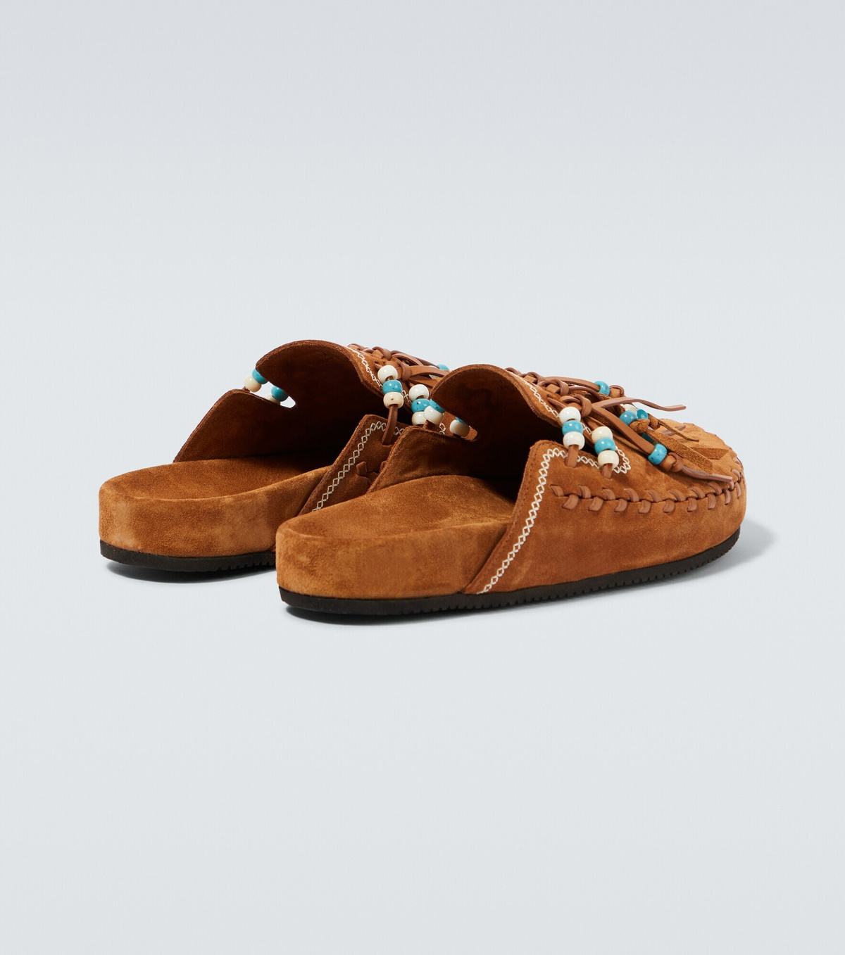 Alanui - Salvation Mountain suede slippers