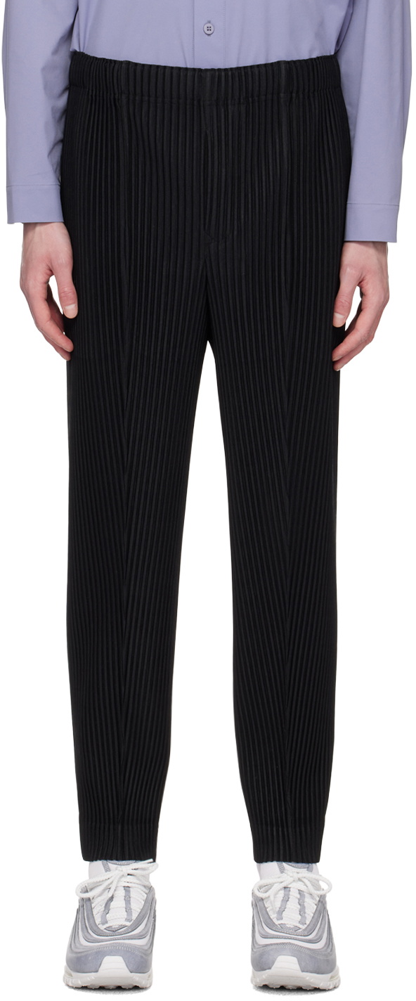 HOMME PLISSE ISSEY Pleated Tapered Pants Bottoms HP73JF118 Red 1