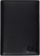 Valentino Garavani Black VLogo Signature Passport Holder