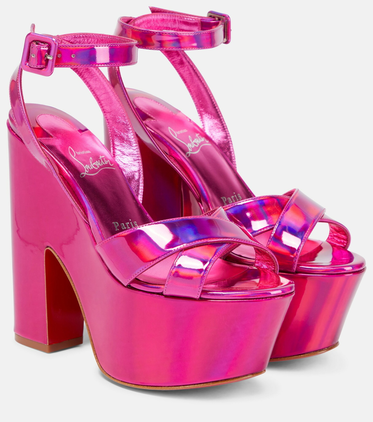 サンダル・ミュール Patent Leather Platform Sandal Shoes Christian Louboutin - Superyaz patent leather platform