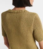 CO Ribbed-knit cotton-blend top