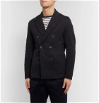Barena - Navy Double-Breasted Cotton-Jersey Blazer - Blue
