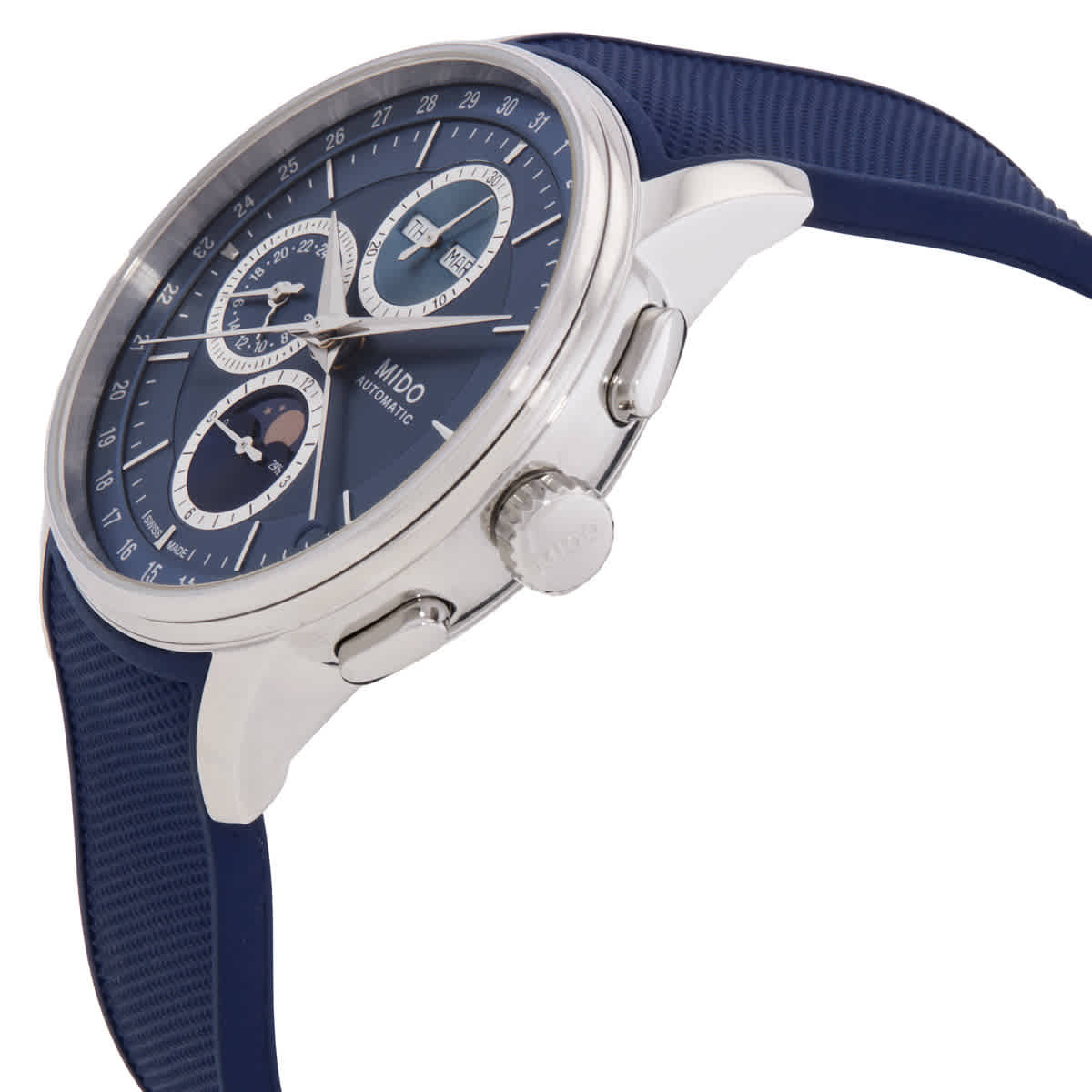 Mido Baroncelli Chronograph Automatic Moon Phase Blue Dial Watch M0276251704100