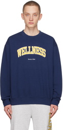 Sporty & Rich Navy 'Wellness' Ivy Sweatshirt