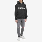 Purple Brand Men's Logo Popover Hoody in Black