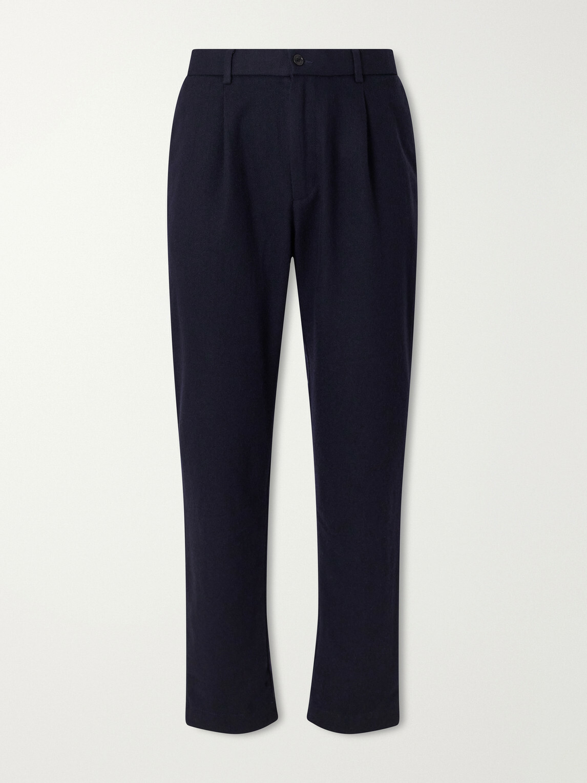 Hartford - Straight-Leg Wool-Blend Trousers - Blue