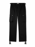 CELINE - Straight-Leg Cotton and Linen-Blend Cargo Trousers - Black
