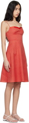 GUIZIO Red Margaux Midi Dress
