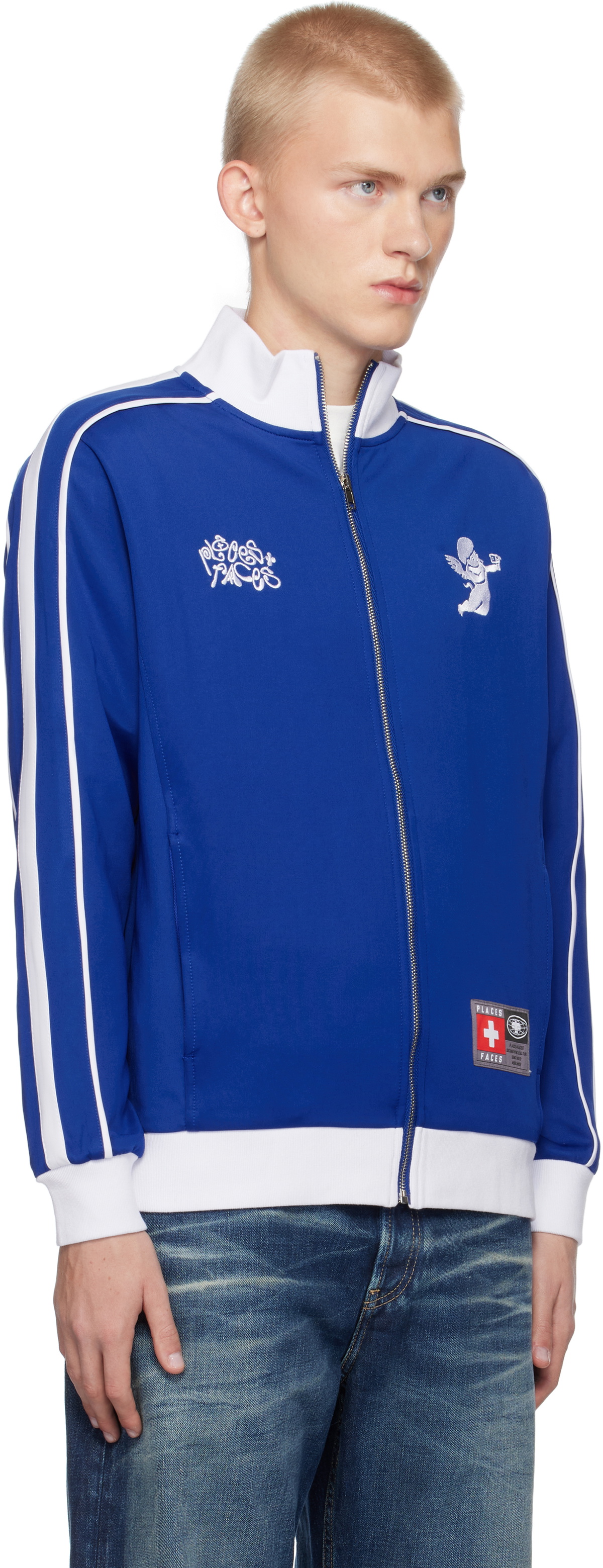 PLACES+FACES Blue 'P+F' FC Track Jacket