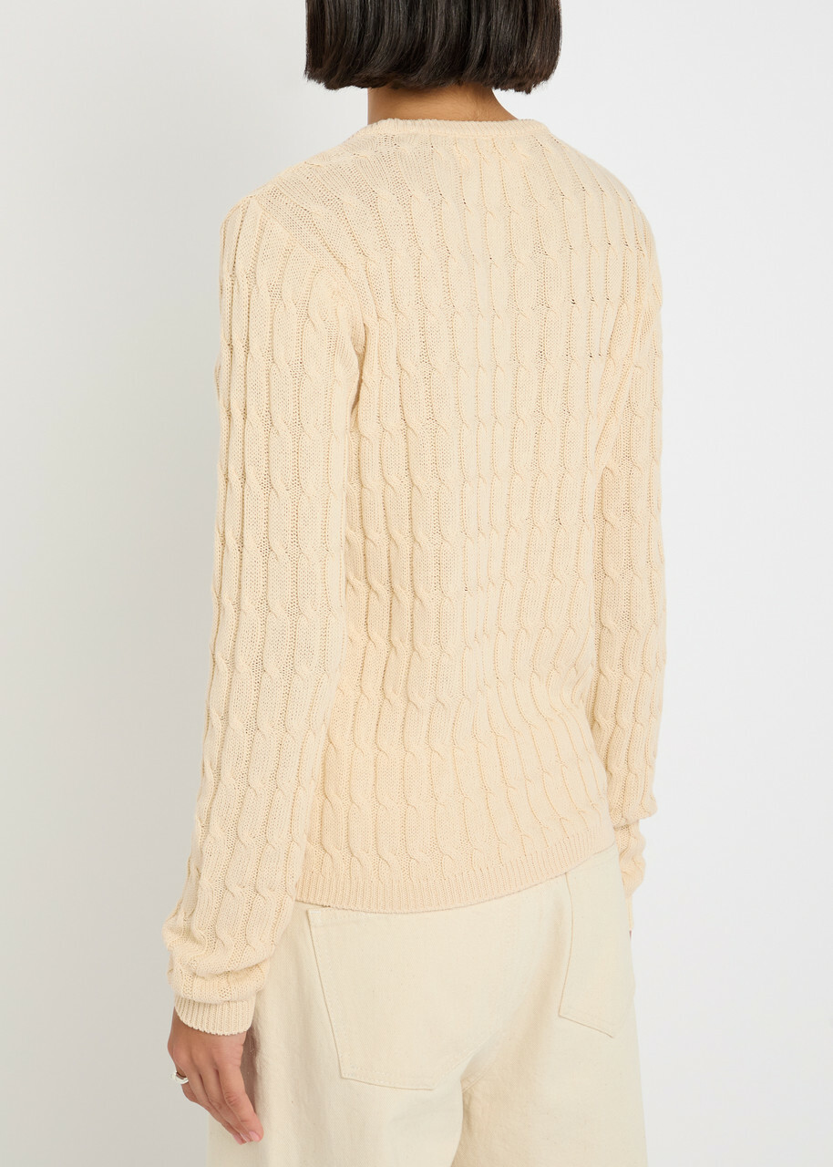 Skall Studio Marcel Cable-knit Cotton Jumper Off White
