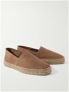 TOM FORD - Barnes Textured-Leather Espadrilles - Brown