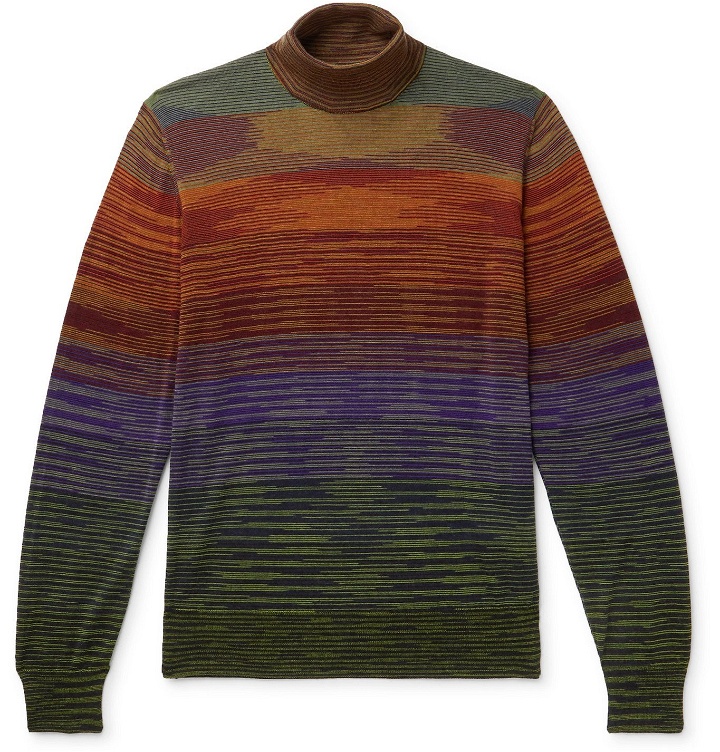 Photo: Missoni - Striped Wool-Blend Rollneck Sweater - Multi