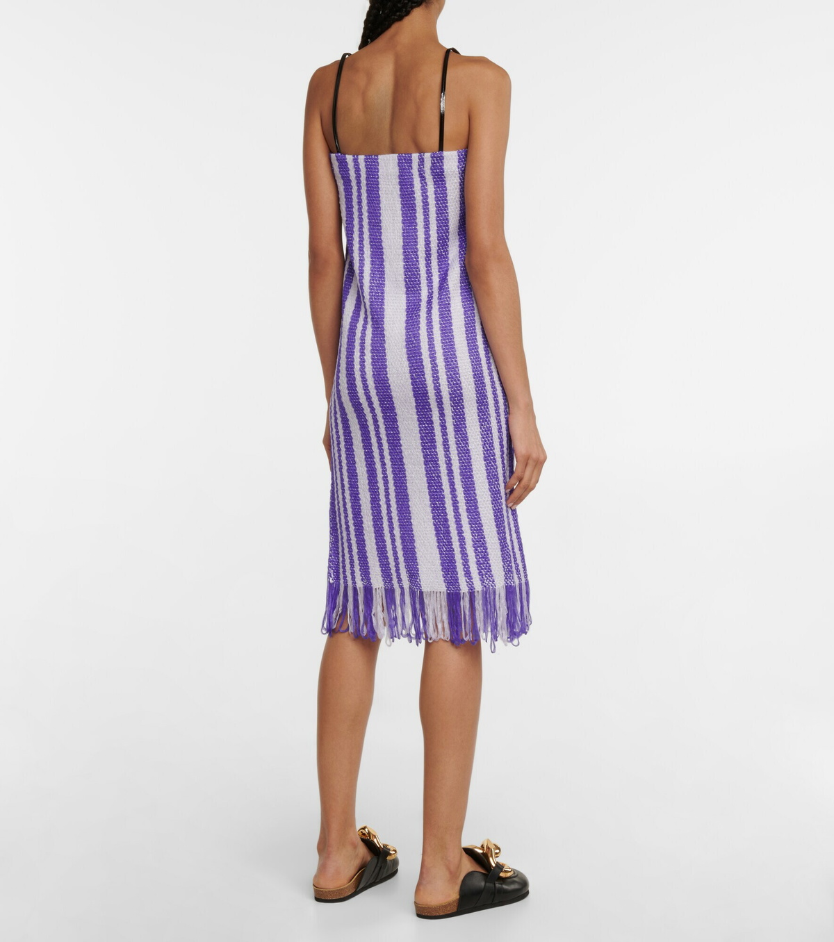 オールインワン・サロペット J. W. Anderson Twisted Strap Midi Dress JW Anderson Anchor Embroidered Body-Con Twisted Strap Midi