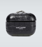 Saint Laurent - Croc-effect leather AirPods case