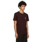 Dolce and Gabbana Burgundy Bee and French Wire Crown T-Shirt