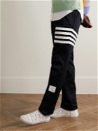 Thom Browne - Grosgrain-Trimmed Tweed Sneakers - White