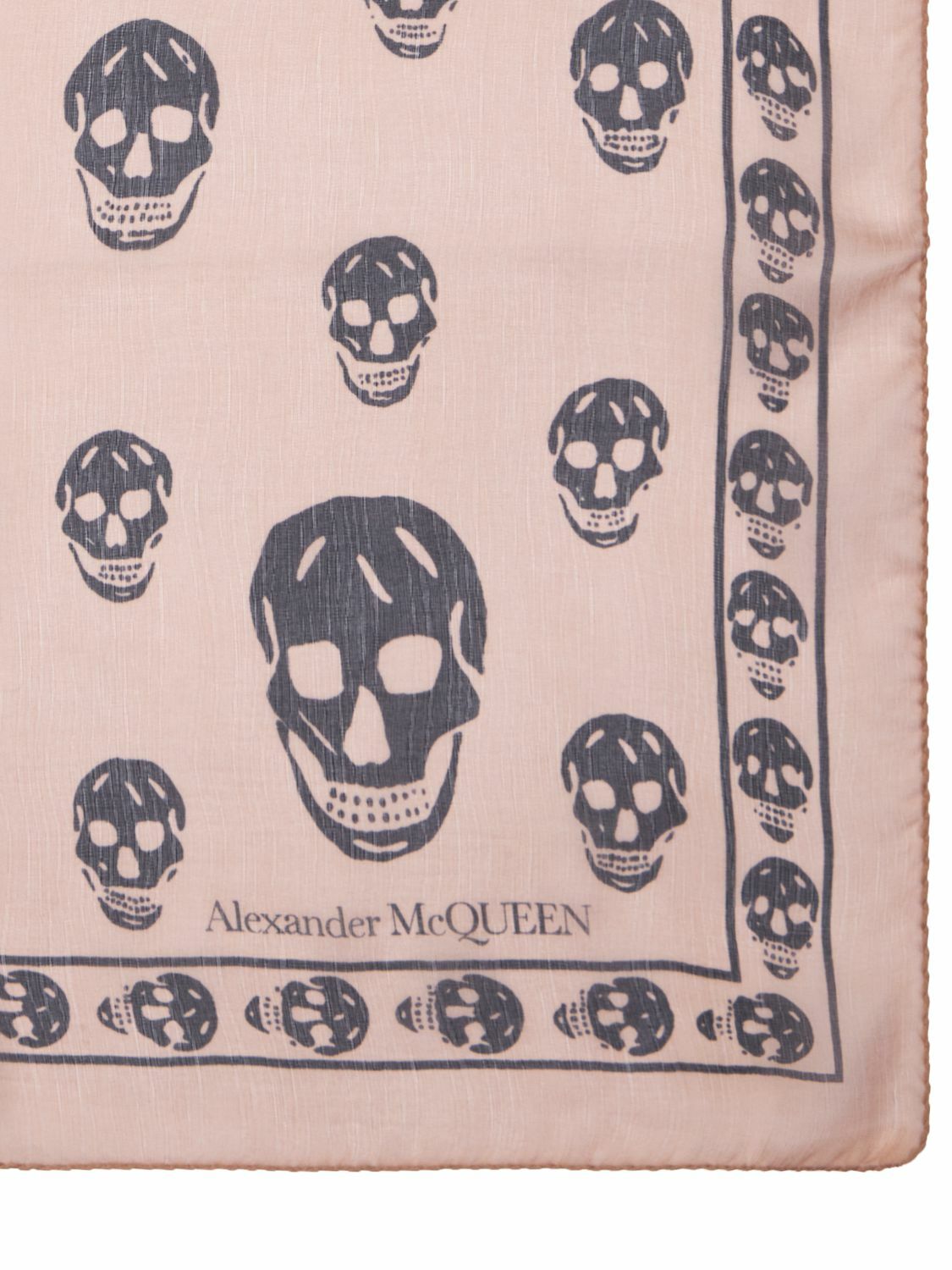 ALEXANDER MCQUEEN - Skull Print Silk Chiffon Scarf Alexander