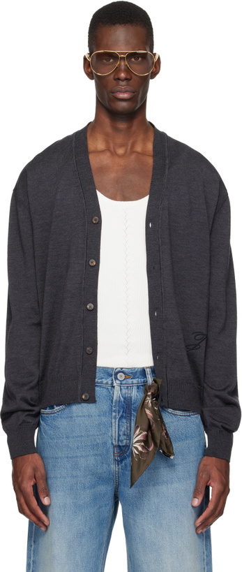 Photo: JACQUEMUS Gray 'The J' Cardigan