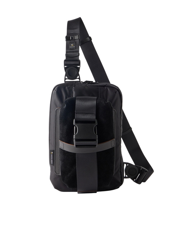 Photo: Master-Piece - Sling Suede and Leather-Trimmed Nylon-Twill Messenger Bag
