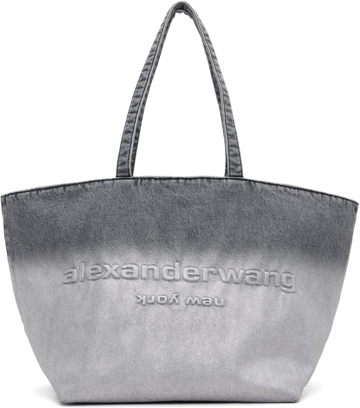 Photo: Alexander Wang Gray Denim Punch Large Tote