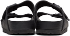 Birkenstock Black Leather Narrow Arizona Sandals