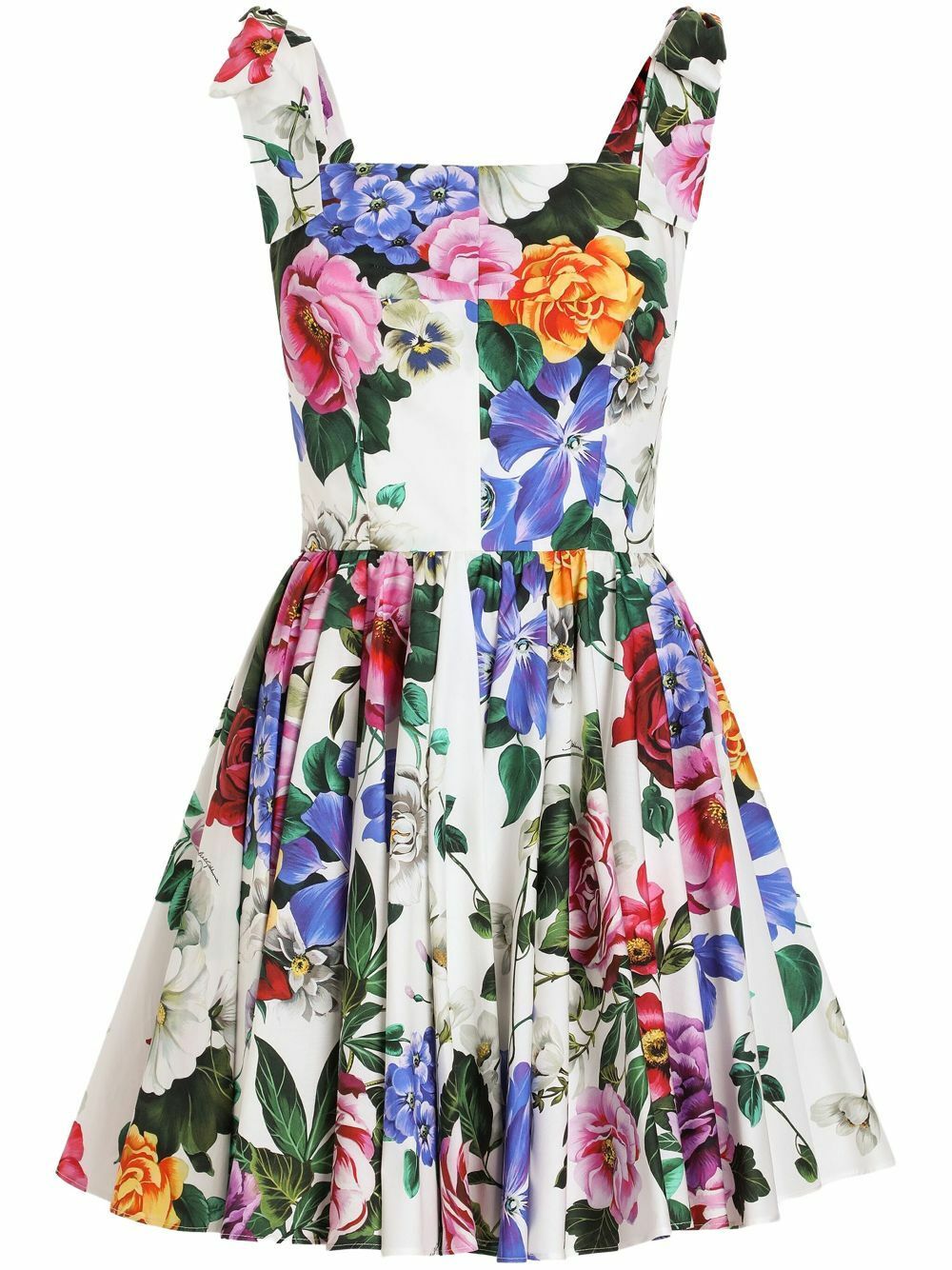 Dolce & Gabbana Multicolor Floral Print Sheath Mini Dress