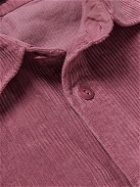 Belstaff - Fallgate Twill-Trimmed Cotton-Corduroy Overshirt - Purple