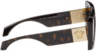 Versace Brown Medusa Plaque Irregular Sunglasses