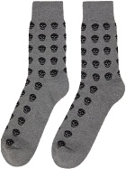 Alexander McQueen Gray Skull Socks