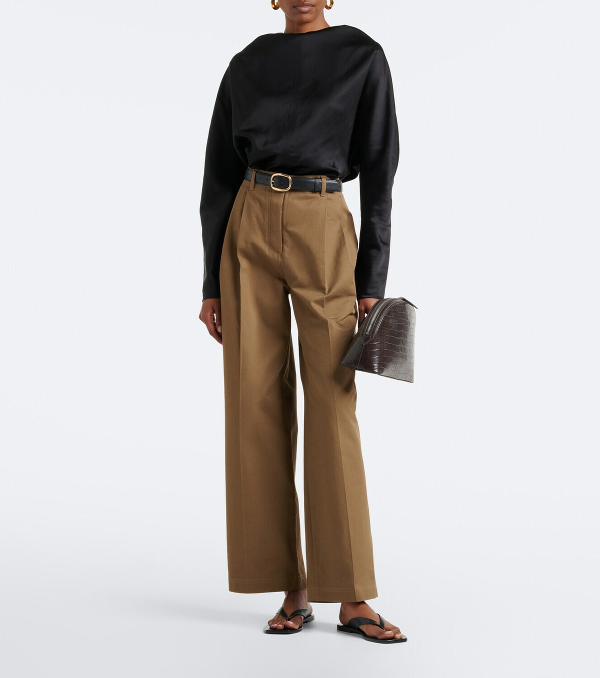 A.Emery Halloran croc-effect leather clutch