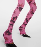 Blumarine Semi-sheer printed leggings