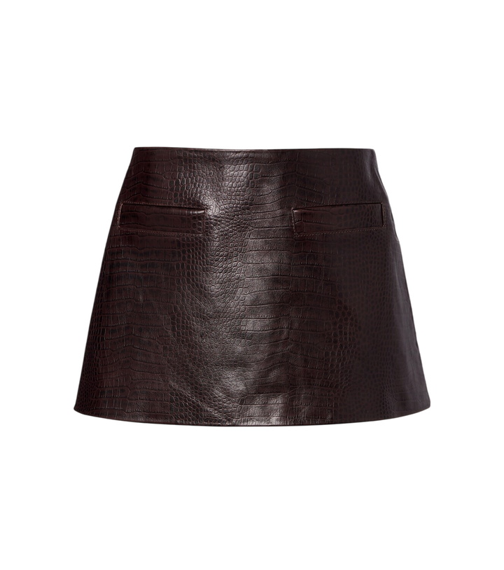 Photo: The Frankie Shop Rory croc-effect leather miniskirt