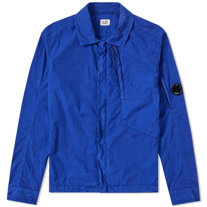 Photo: C.P. Company Goggle Zip Shirt Blue