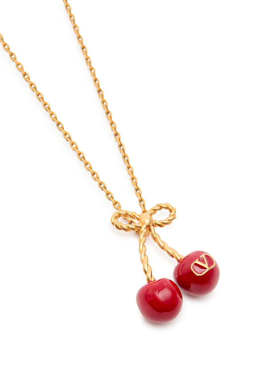 Valentino Chez Enamalled Necklace - Gold - One Size