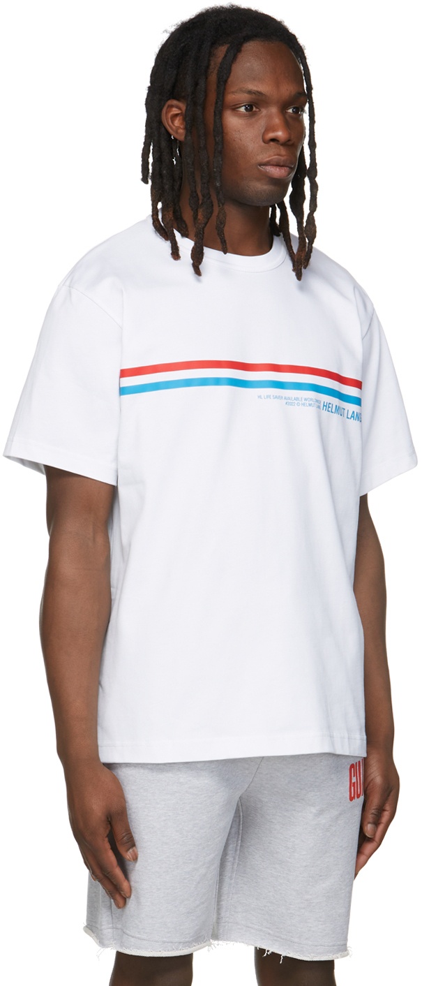 Helmut Lang White Lifesaver T-Shirt Helmut Lang