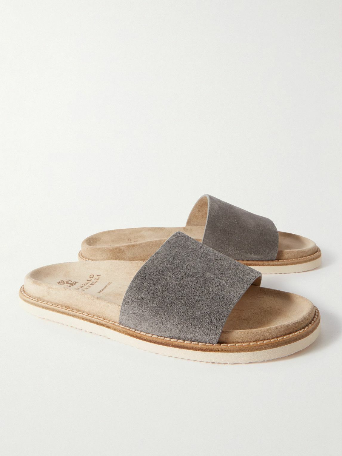 Brunello Cucinelli - Suede Sandals - Gray Brunello Cucinelli