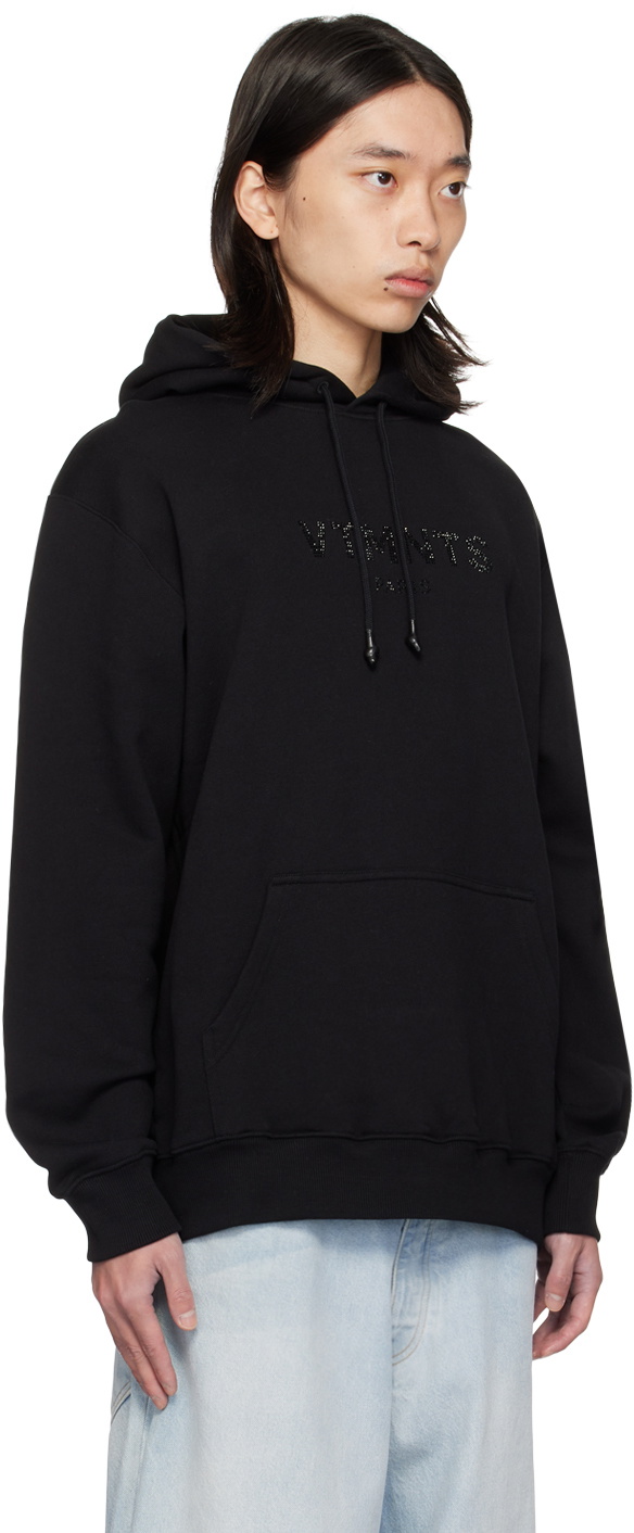 VTMNTS Black Paris Crystal Hoodie