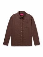 The Elder Statesman - Wool and Cashmere-Blend Shirt - Brown