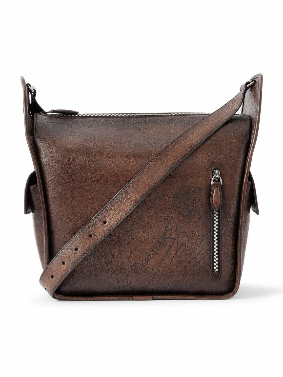 Berluti - Périple Scritto Full-Grain Venezia Leather Messenger Bag
